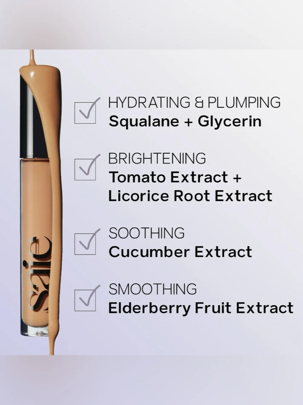 SAIE Hydrabeam Hydrating &Concealing Under Eye Brightener with Cucumber Extract